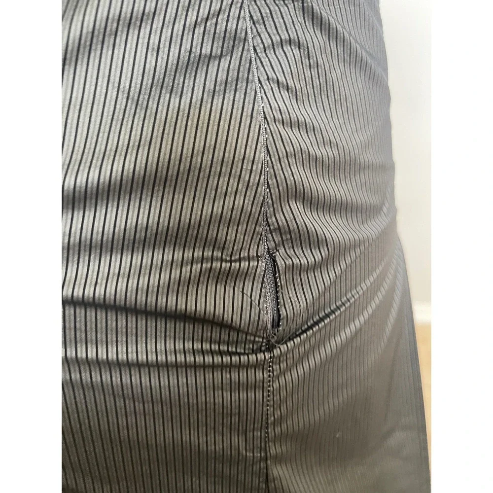 Massimo Dutti Classic Pleated Skirt, Gray and Black, Midi, Lined, Preppy, career